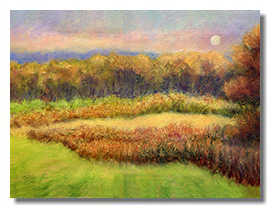 Healing art for hospitals, fall landscape, trees