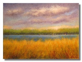 Healing art, nature art for healthcare, art for hospitals, liron sissman, landscape painting, water